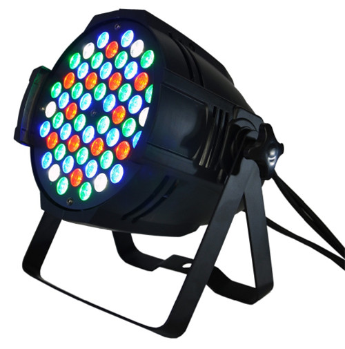 Indoor IP20 RGBW Single Color 54x3W Aluminum Led Par Light 
