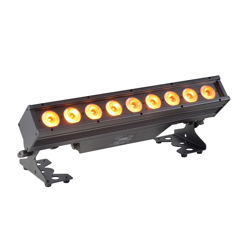  IP65 9x18W RGBWA+UV 6in1 LED Battery Wall Washer Bar Light 