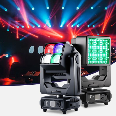 New 4*60W RGBW 4in1 Beam Wash Strobe LED Moving Head Stage Light Double-Sided 
